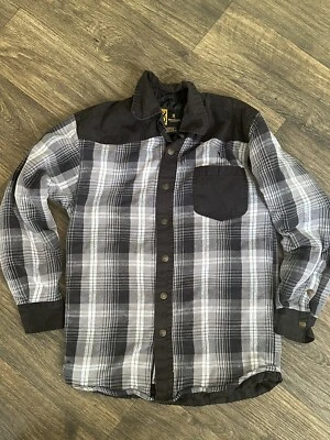 Browning men’s multi-color plaid shirt lined S pocket metal buttons hunting - Image 1 of 4