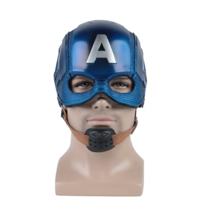 Cosplay Captain America Helmet Avengers Endgame Steve Rogers  Superhero Mask PVC - Image 1 of 4