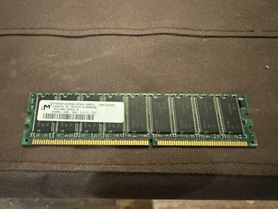 Micron 256MB PC2100 DDR-266MHz ECC DIMM Memory Module MT9VDDT3272AG-265G4 - Image 1 of 2