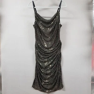 Vestido Grace Karin Para Mujer Grande Lentejuelas Doradas Ajustado Elastizado Drapeado Cóctel Fiesta - Imagen 1 de 12