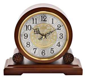 Holz Nussbaum Finish Westminster Glockenspiel Fass Kaminuhr von Widdop W2860 - Bild 1 von 5