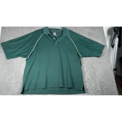Camisa Polo de Golf FootJoy Prodry Piqué Rendimiento Atlético Verde XL Foto 1 de 4