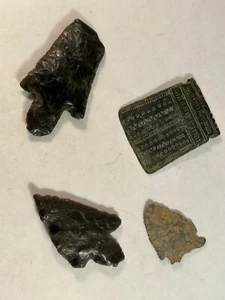 Lot 4 Pfeilspitzen eine ist markiert AL Mexiko - Bild 1 von 9