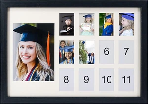 School Days Photo Frame K-12 School Years Picture Frame Graduation Photo Collage - Picture 1 of 12