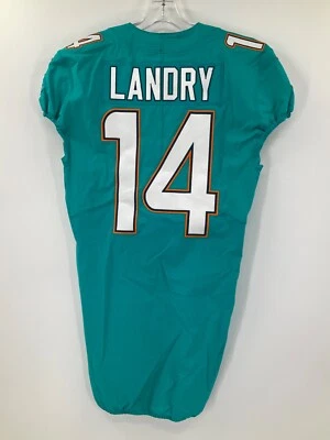 #14 JARVIS LANDRY 迈阿密 DOLPHINS 比赛用耐克球衣 尺寸:40 年:2017 — 第 1/4 张图片
