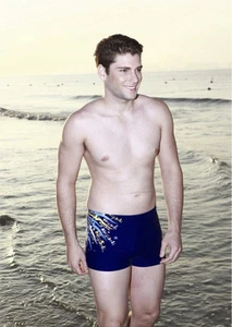 WJS 9309 swimming trunks swimming shorts for men & boys Dark Blue - Picture 1 of 5