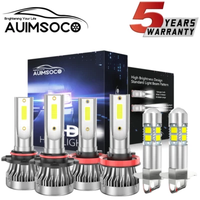 For Cadillac STS Base Sedan 4-Door 2005-2011 LED Headlight Hi/Lo Fog Light Bulbs - Image 1 of 4