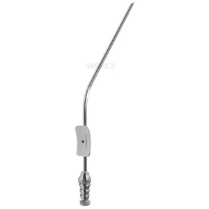 Gromed Frazier Suction Cannula/Mastoid Suction Tube, Angled 7”/18cm - Set of 6 - Picture 1 of 6