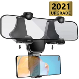 Soporte para teléfono para automóvil montaje en espejo retrovisor para automóvil teléfono y soporte GPS - Imagen 1 de 7