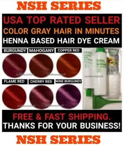 RED HENNA HAIR COLORING CREAM DYE GRAY HAIR IN MINUTES ALL HAIR TYPES