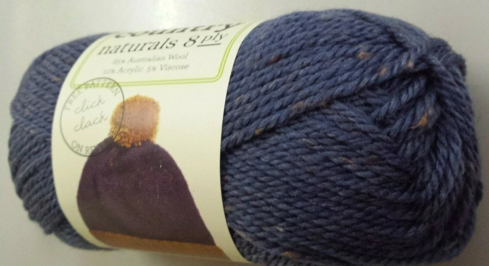 Cleckheaton Country Naturals #1840 Denim Blue 50g 8 Ply - image 1 of 1