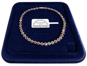 Braccialetto Tennis Fino 4mm Donna pl.oro Bianco 18k con cristalli Zirconi M/c - Foto 1 di 5