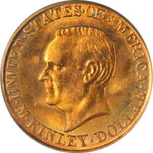 1917 McKinley Commemorative Gold $1 PCGS MS65 Superb Eye Appeal - Picture 1 of 4