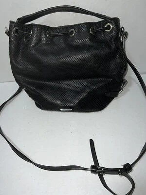 Rebecca Minkoff черный ведро на шнурке сумочки наплечная сумка молнии - Изображение 1 из 4