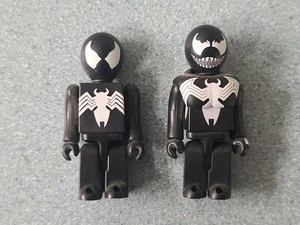 Kubrick Spider-Man 2.5'' LOT (2) Symbiote Black Suit Venom Medicom Toys Loose - Picture 1 of 2