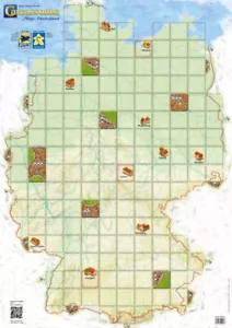ORIGINAL CARCASSONNE 3.0 MAPS - Deutschland Karte Landkarte Größe A1 mit Regeln - Bild 1 von 1