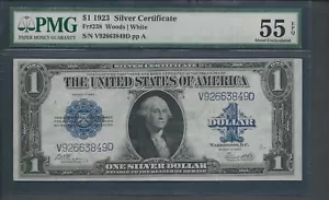 Fr. 238 1923 $1 Silver Certificate PMG 55 EPQ VD block VERY RARE BLOCK COMBO! - Picture 1 of 1