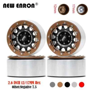 2.6" 12/17MM Hex Beadlock Wheel Rim Negative Offset 7.5 For RC 1/10 1/7 1/8 Car - Picture 1 of 46