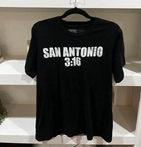 WWE Men's San Antonio Stone Cold 3:16 T-Shirt Black Size Large - Picture 1 of 4