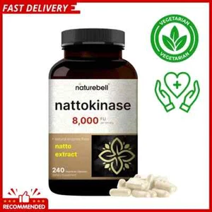Nattokinase Supplement 8,000 FU per Serving, 240 Veggie Capsules - Picture 1 of 7