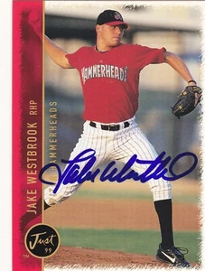 JAKE WESTBROOK JUPITER HAMMERHEADS SIGNED CARD CARDINALS INDIAN NEW YORK YANKEES - Picture 1 of 1