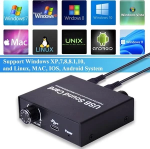 USB Sound Card External Set Top Box Computer External Converter Driver Free - Photo 1/9