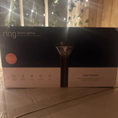 NEW | Ring Solar Path lights Outdoor Motion Activated Black - Image 1 of 2