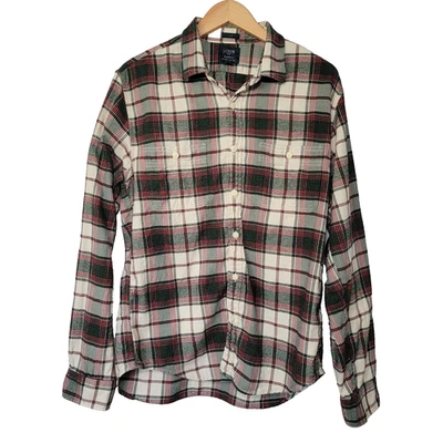 J Crew Flannel Slim Christmas 100% Cotton Mens L Holiday Business Casual Work - Image 1 of 4