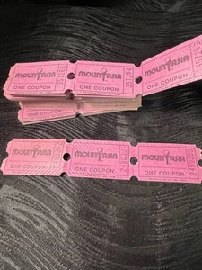 Vintage Mountasia Golf und Spiele Spiel Fantasy Arcade Tickets Spartanburg SC - Bild 1 von 10