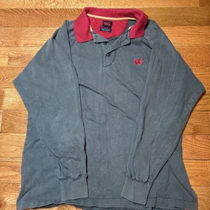 Canterbury Polo Shirt Men's L Dark Green Rugby Collared Embroidered Vintage y2k - Picture 1 of 8