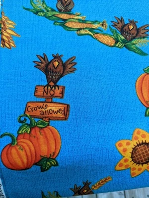 Tela de edredón sin cuervos permitidos tema calabaza tela fuera de circulación Foto 1 de 4