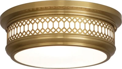 Robert Abbey Tucker S Flushmount Tucker 12" Flush Mount Ceiling - Brass - Image 1 of 2