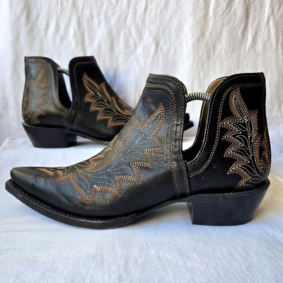 Ariat Dixon Women's Western Leather Ankle Boots Booties Brooklyn Black Size 11 B - Image 1 of 4