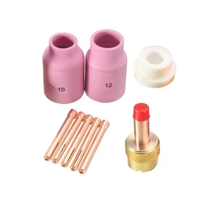 9PCS For TIG Welding Torch Accessories Kit Gas Lens Alumina Cup for WP17 18 26 - Picture 1 of 12