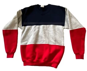 Bassett-Walker robuste Sweats Vintage gestreiftes Sweatshirt Herren Größe M Made in USA - Bild 1 von 6