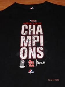 St. Louis Cardinals 2011 World Series Champions Short Sleeve T-shirt - Youth M - Picture 1 of 2