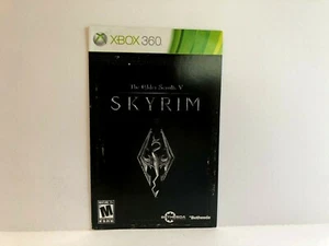 Elder Scrolls Skyrim V Foldout MANUAL INSERT ONLY Authentic - Picture 1 of 1