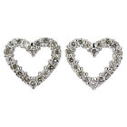 K18WG 0.24ct heart diamond earrings - Auth free shipping from Japan- Auth SELBY_