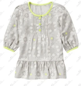 Gymboree Girls sz 10 "Cozy Ski Lodge" Sparkle Snowflake Tunic Top Shirt NWT Gray - Picture 1 of 2