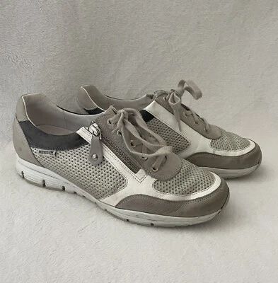 Zapatillas Mujer Mephisto Runoff Talla 9.5 Cuero Genuino Gris Cuero Malla Look Foto 1 de 4