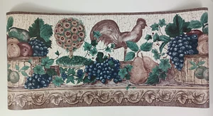 10 Birge Wallpaper Border Fruit Pattern Prepasted England 5 Yards Lot of 10 - Picture 1 of 5