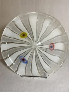 Mid century Fiigrana plate with murrine inclusions by Fratelli Toso - Picture 1 of 4