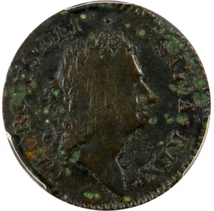 Medio centavo Wood's Hibernia 1722, primer tipo, arpa a la izquierda graduación profesional detalles en muy buen estado (02-5) - Imagen 1 de 4