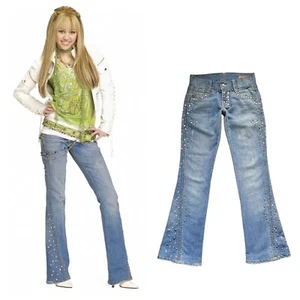 ¡ASO Hannah Montana! Pantalones de mezclilla con corte de bota tachona temporada 2 talla 27 - Imagen 1 de 12