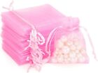 G2plus Pink Organza Gift Pouches, 7X9 Cm Small Organza Favour Bags, 100 Pcs W...