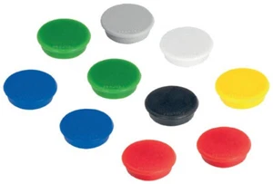Imán adhesivo Franken Ø 32 mm fuerza de sujeción: 800 g 10 piezas imanes HM30 99 color surtido - Imagen 1 de 2