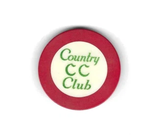 CC COUNTRYT CLUB CASINO POKER CHIP--CREST & SEAL-- - Picture 1 of 2