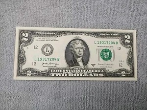 Federal Reserve Note Two Dollars, Bank Note Uncirculated - Picture 1 of 12