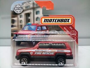 Matchbox Superfast / MB 574 - Jeep Cherokee - Met Red -  RV Fire Rescue Model x1
