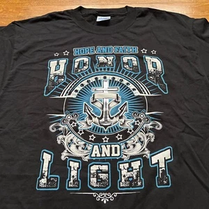 Camisa De Colección Jesús Hombres L Grande He Is My Anchor Honor Logo Metálico Claro Años 90 NUEVA - Imagen 1 de 9